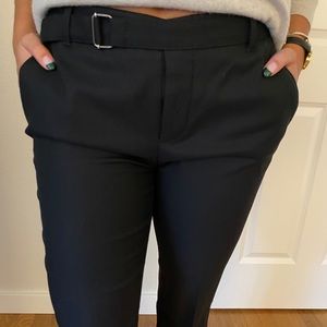 Miu miu wool trouser with D ring self belt.